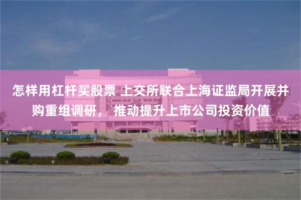 怎样用杠杆买股票 上交所联合上海证监局开展并购重组调研, 推动提升上市公司投资价值