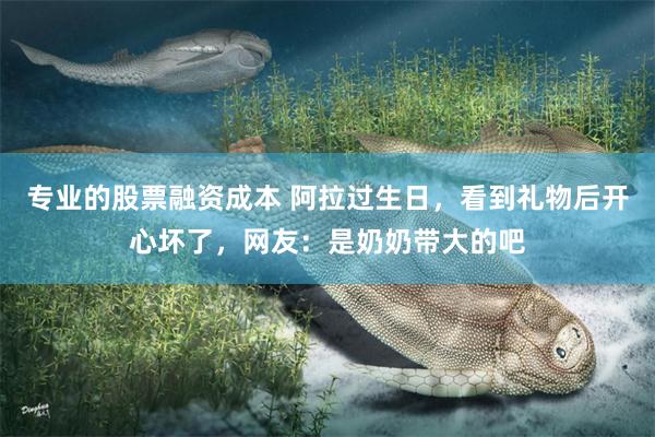 专业的股票融资成本 阿拉过生日,看到礼物后开心坏了,网友:是奶奶带大的吧