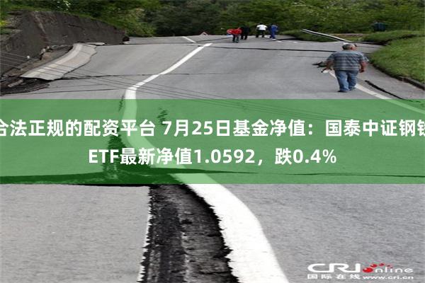 合法正规的配资平台 7月25日基金净值:国泰中证钢铁ETF最新净值1.0592,跌0.4%