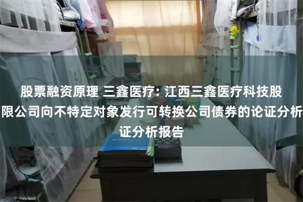 股票融资原理 三鑫医疗: 江西三鑫医疗科技股份有限公司向不特定对象发行可转换公司债券的论证分析报告