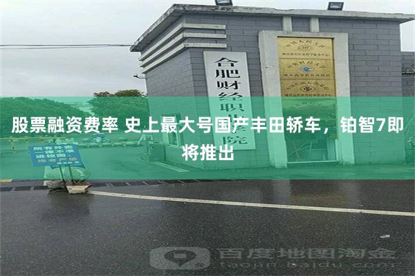 股票融资费率 史上最大号国产丰田轿车，铂智7即将推出